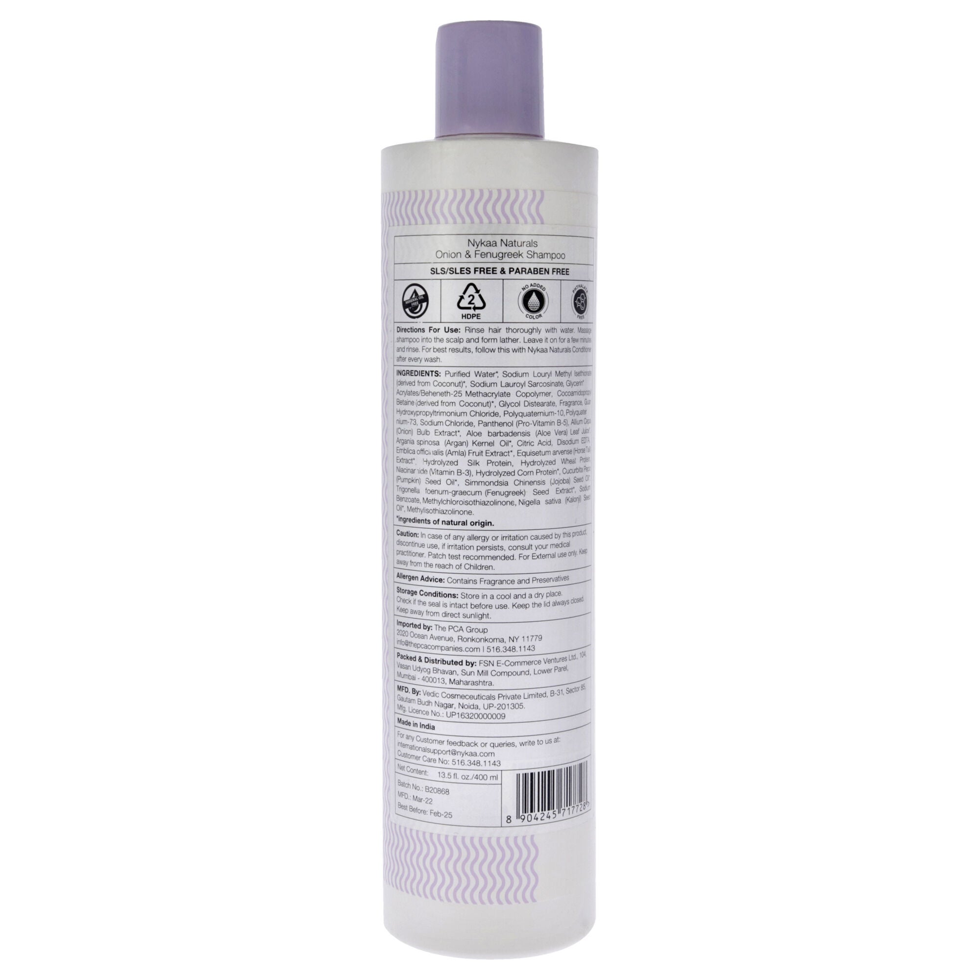 Shampoo - Onion and Fenugreek by Nykaa Naturals for Women - 13.5 oz Shampoo, , alternate image number 2