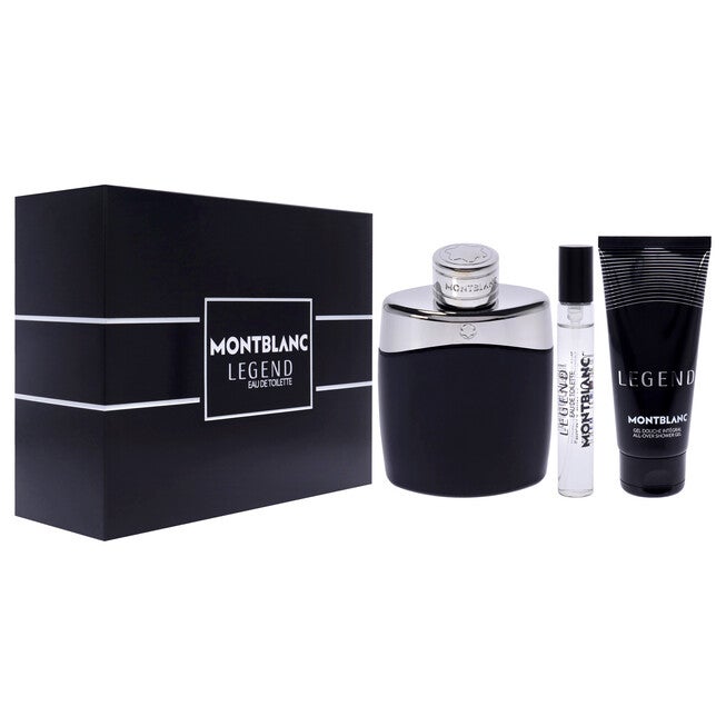 Mont Blanc Legend by Mont Blanc for Men - 3 Pc Gift Set 3.3oz EDT Spray, 0.25oz EDT Spray, 3.3oz All-Over Shower Gel, , alternate image number null