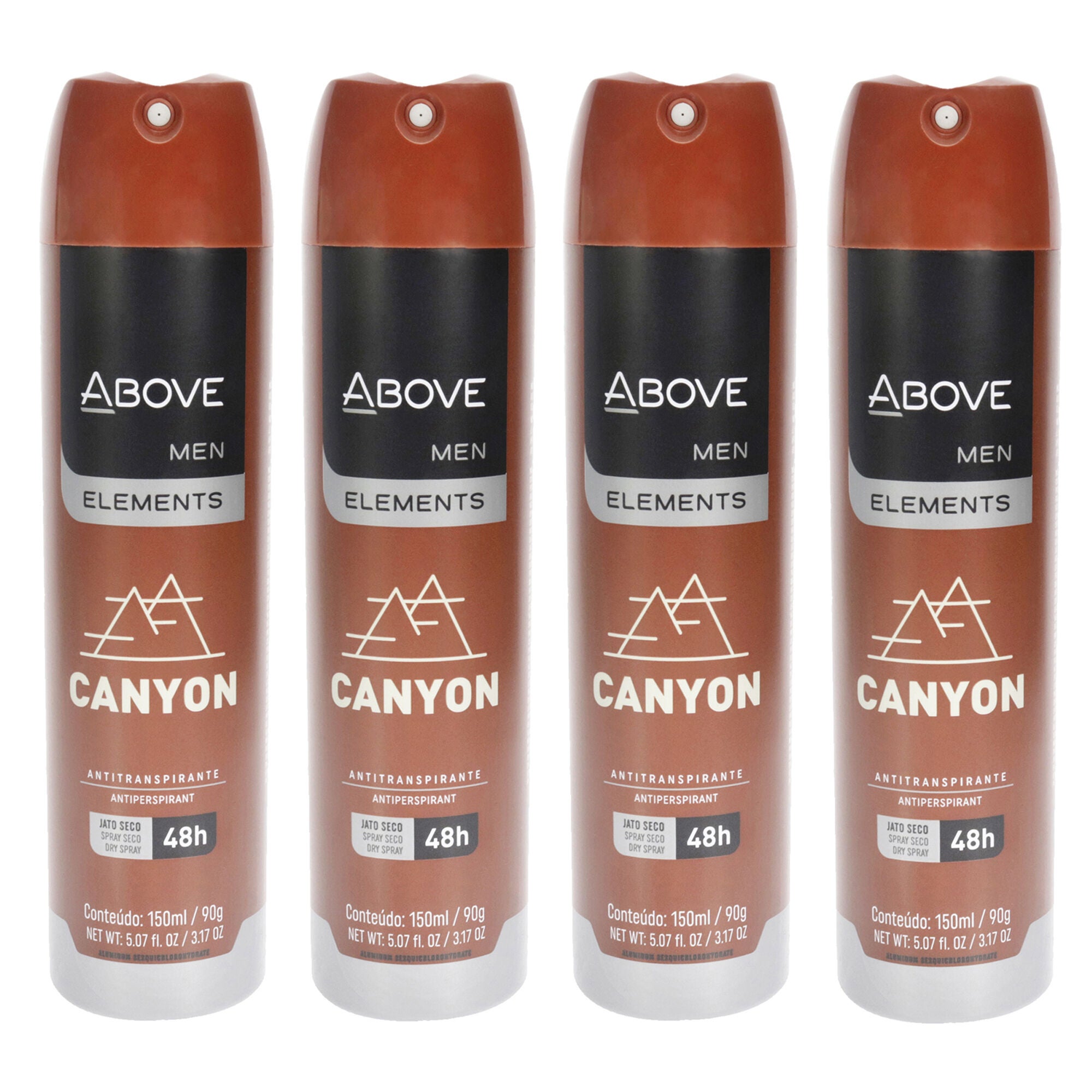 48 Hours Element Antiperspirant Deodorant - Canyon by Above for Men - 3.17 oz Deodorant Spray - Pack of 4, See Description, hi-res image number 0