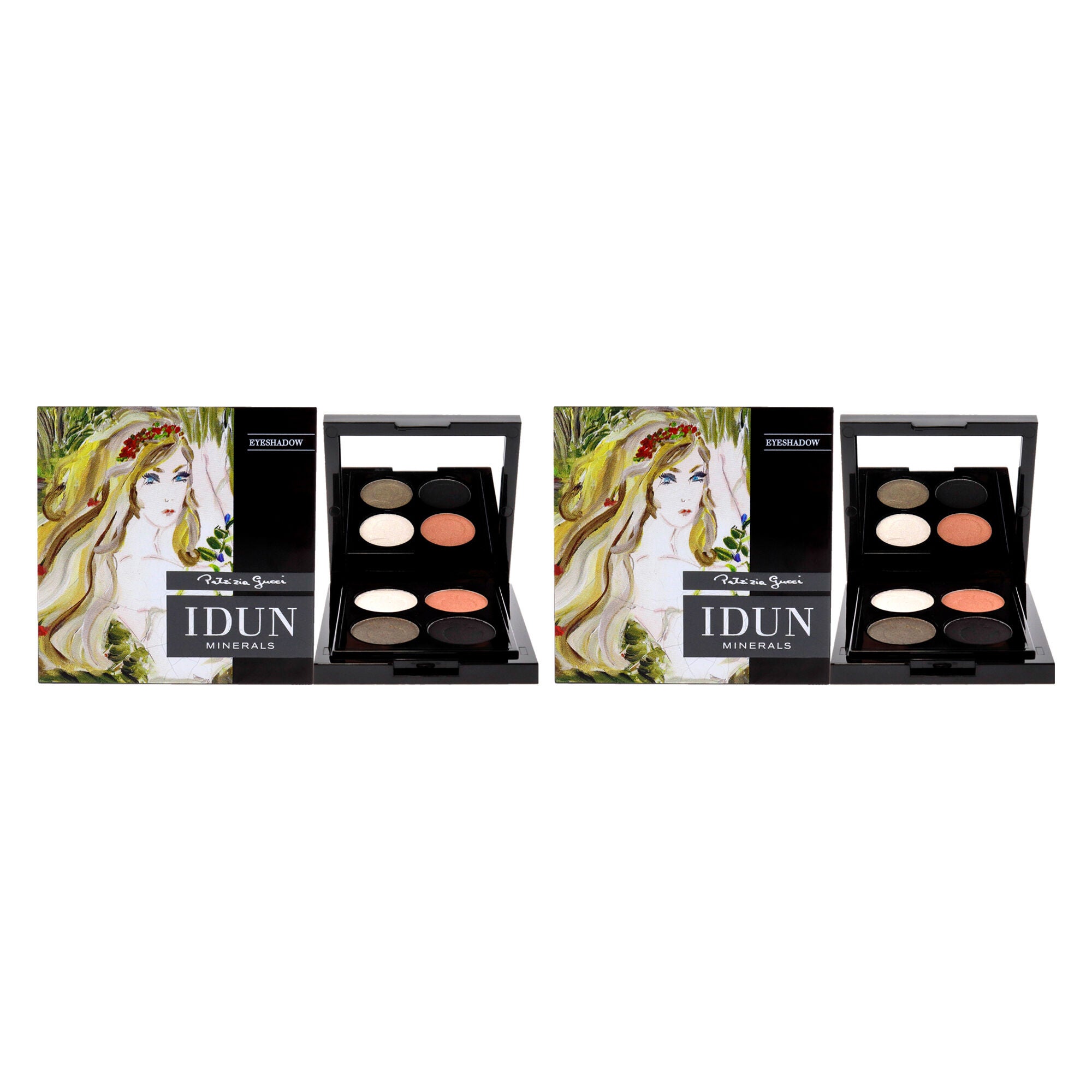 Eyeshadow Palette - 406 Vitsippa by Idun Minerals for Women - 4 x 0.03 oz Eye Shadow - Pack of 2, See Description, hi-res image number 0