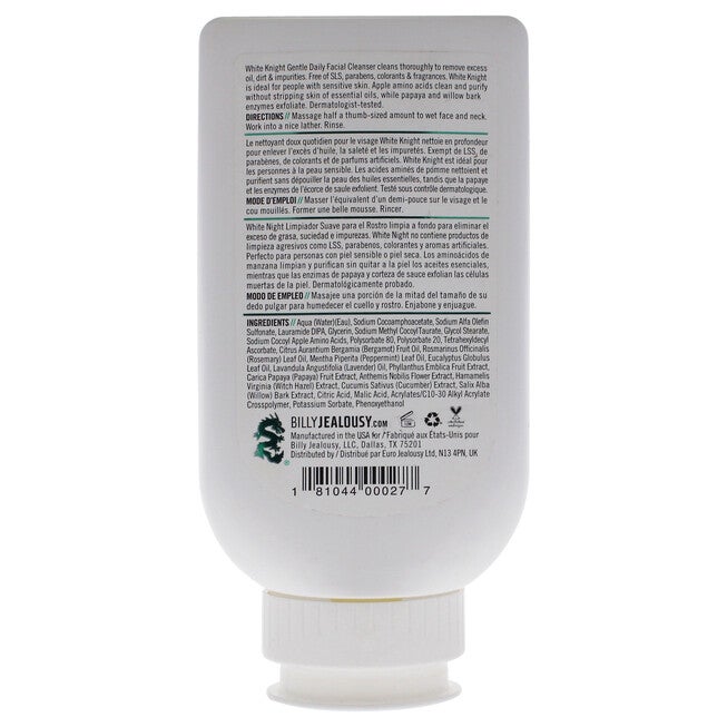 White Knight Facial Cleanser by Billy Jealousy for Men - 8 oz Cleanser, NA, alternate image number null
