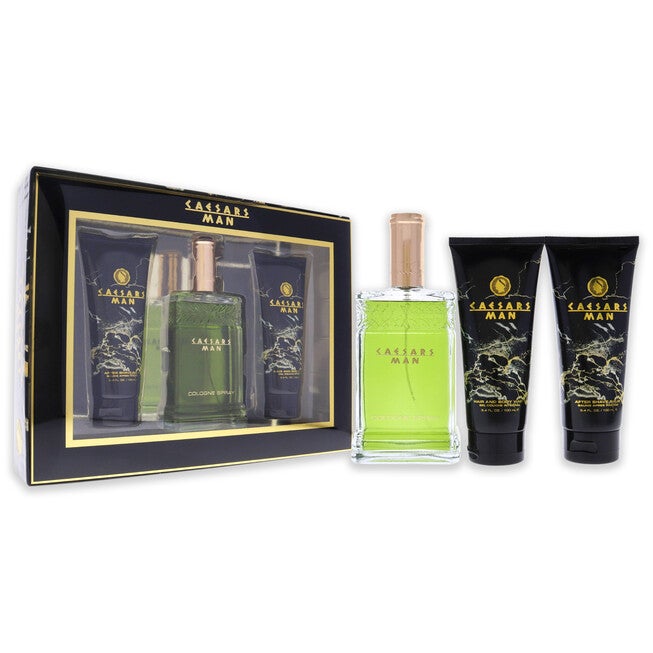Caesars by Caesars for Men - 3 Pc Gift Set 4oz Cologne Spray, 3.3oz Hair And Body Wash, 3.3oz After Shave Balm, , alternate image number null