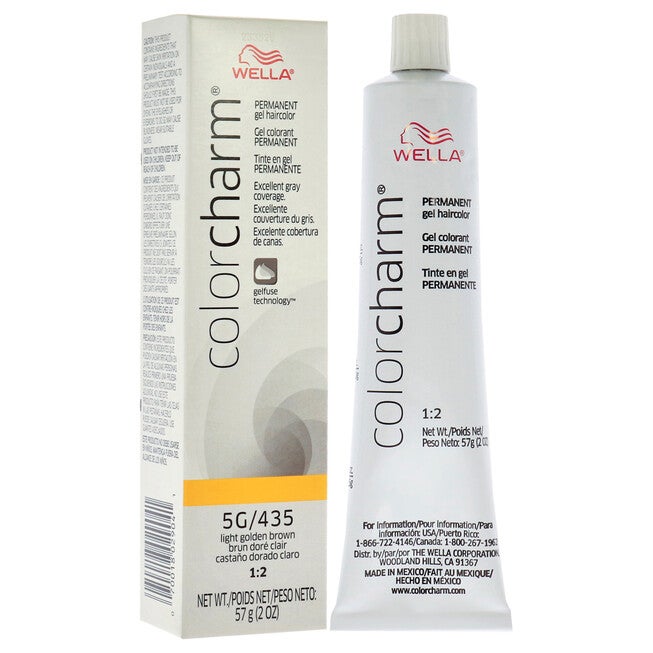 Color Charm Permanent Hair Color Gel - 435 5G Light Golden Brown by Wella for Unisex -2 oz Hair Color, , alternate image number null