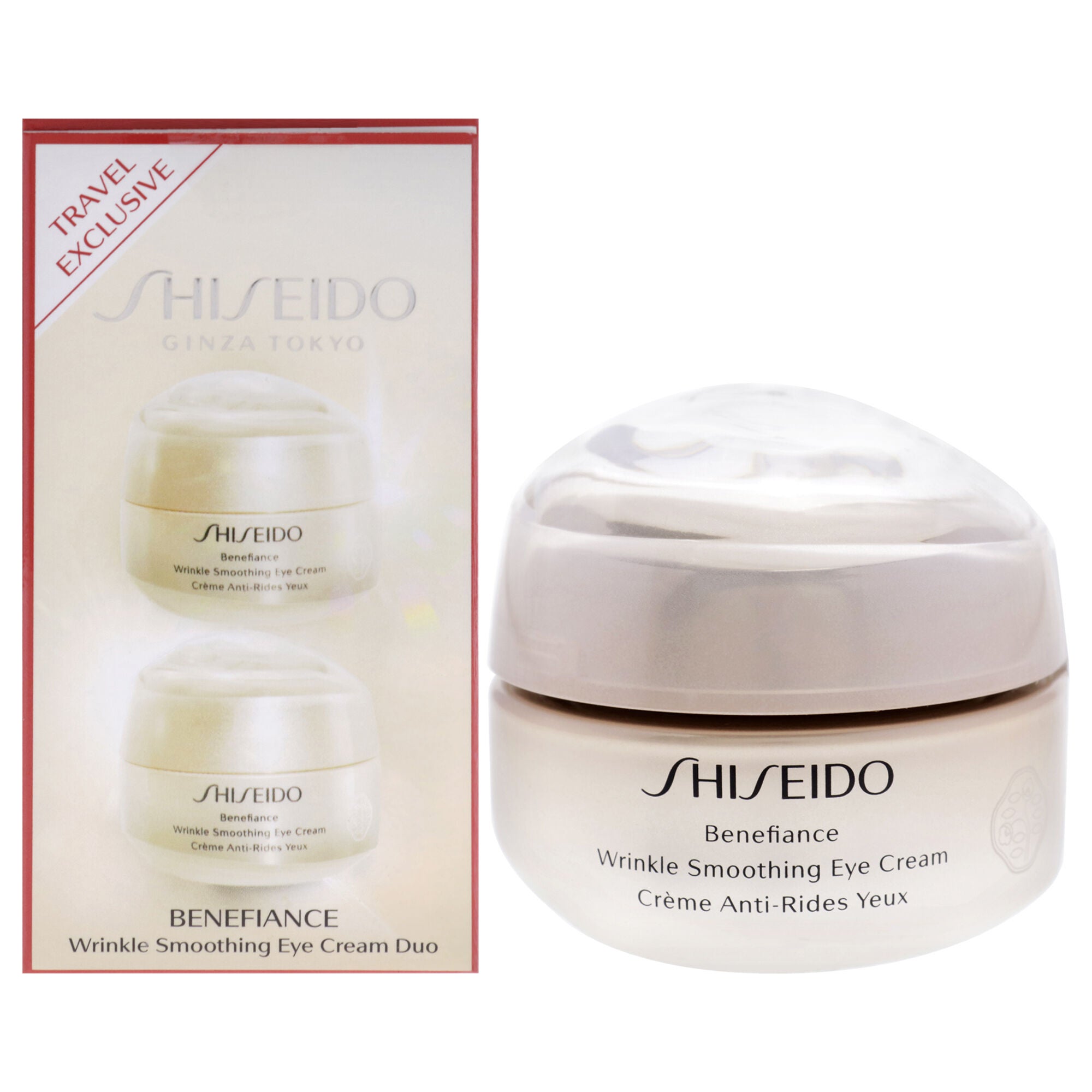 Benefiance Wrinkle Smoothing Eye Cream Duo by Shiseido for Women - 2 x 0.51 oz Cream, See Description, hi-res image number 0