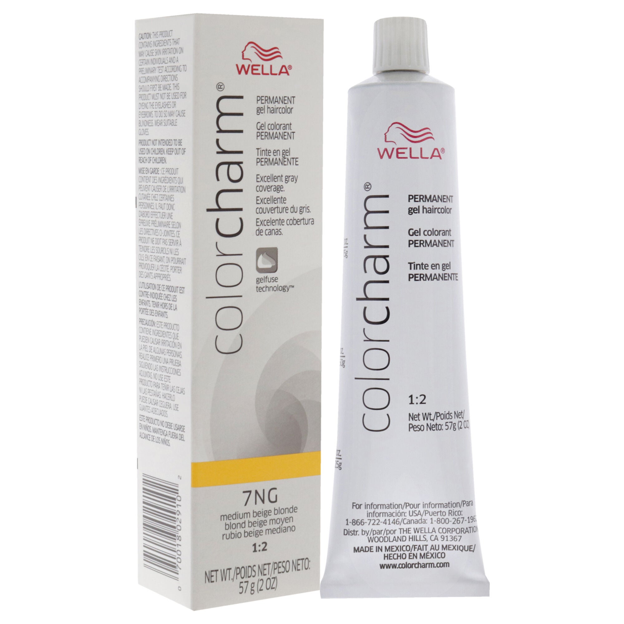 Color Charm Permanent Hair Color Gel - 7NG Medium Beige Blonde by Wella for Unisex - 2 oz Hair Color, See Description, alternate image number 2