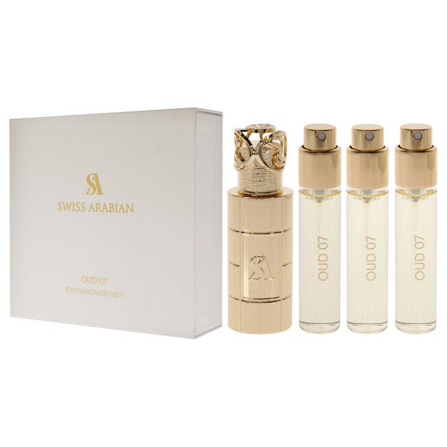 Oud 07 by Swiss Arabian for Unisex - 4 Pc Mini Gift Set 3 x 1oz Perfume Spray, Metal Case, See Description, alternate image number 3