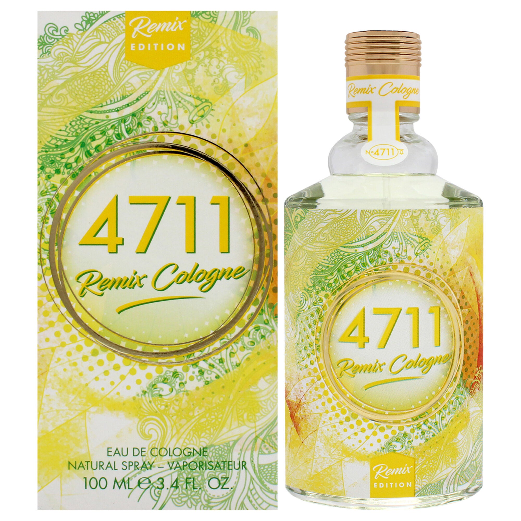 4711 Remix Cologne - Lemon by Muelhens for Unisex - 3.4 oz EDC Spray, See Description, hi-res image number 0
