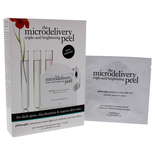 The Microdelivery Triple-Acid Brightening Peel Pad by Philosophy for Unisex - 12 Pc Pads, , alternate image number null