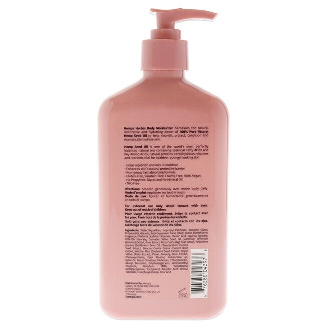 Sweet Jasmine and Rose Collagen Infused Herbal Body Moisturizer by Hempz for Unisex - 17 oz Moisturizer, NA, alternate image number null