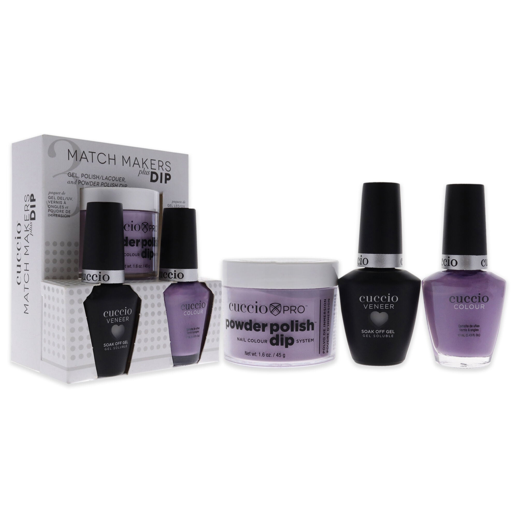 Match Makers Plus Dip - Peace Love and Purple by Cuccio Colour for Women - 3 Pc Set, See Description, alternate image number 2