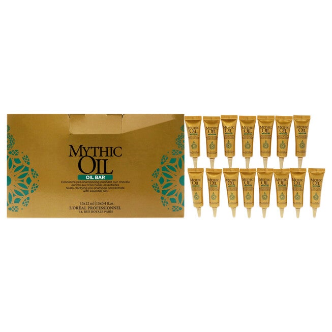 Mythic Oil Bar Scalp Clarifying Pre-Shampoo by LOreal Professional for Unisex - 15 x 0.4 oz Treatment, NA, hi-res image number null