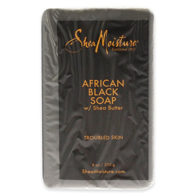 African Black Soap Troubled Skin by Shea Moisture for Unisex - 8 oz Bar Soap, See Description, hi-res image number 0