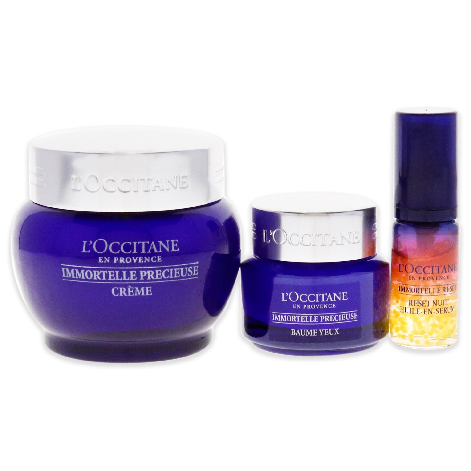 "Immortelle Reset and Precious Dynamic Youth Set by LOccitane for Unisex - 3 Pc 0.16oz Overnight Reset Oil-In-Serum, 0.5oz Eye Balm, 1.7oz Cream", , alternate image number 5
