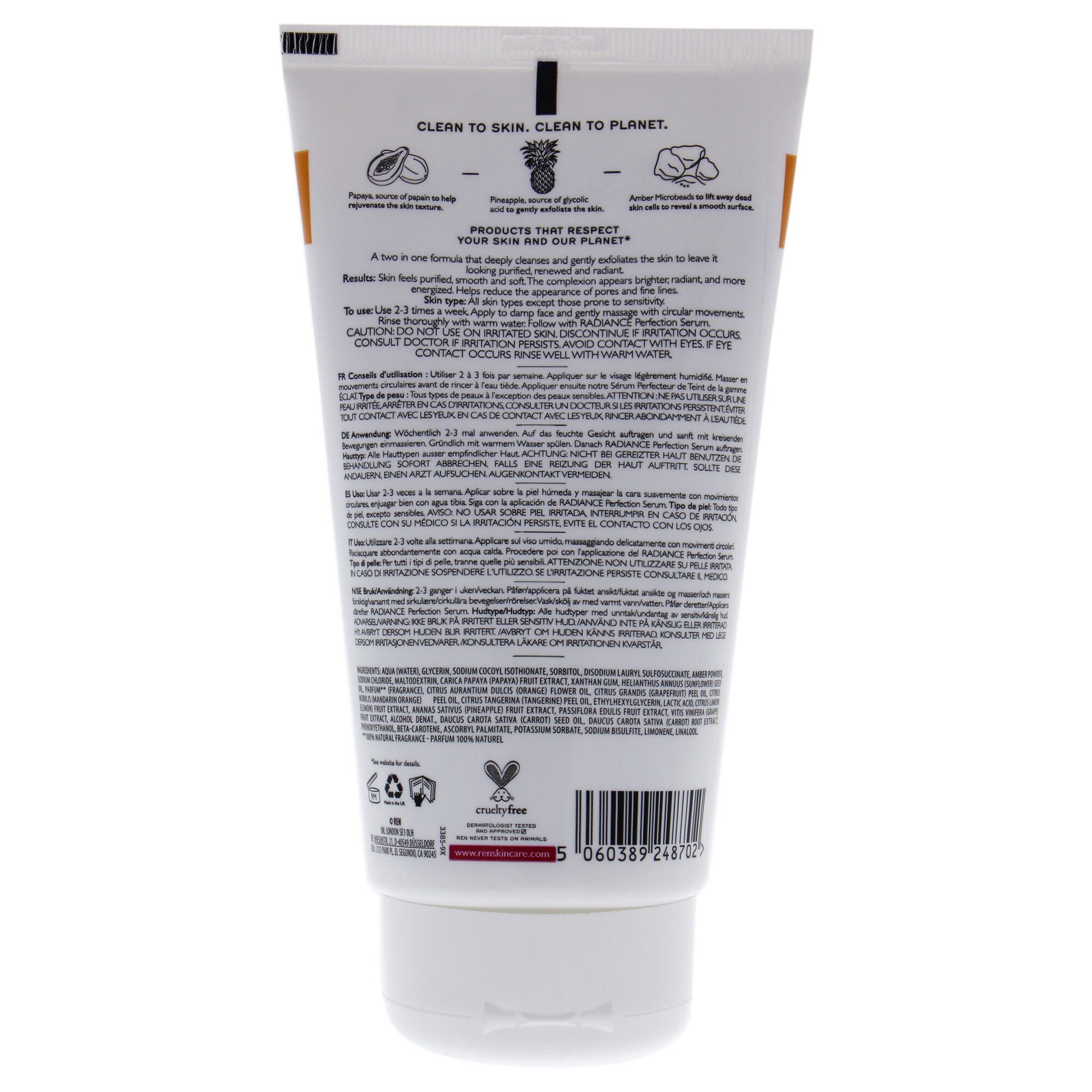 Radiance Micro Polish Cleanser by REN for Unisex - 5.1 oz Cleanser, , alternate image number 5