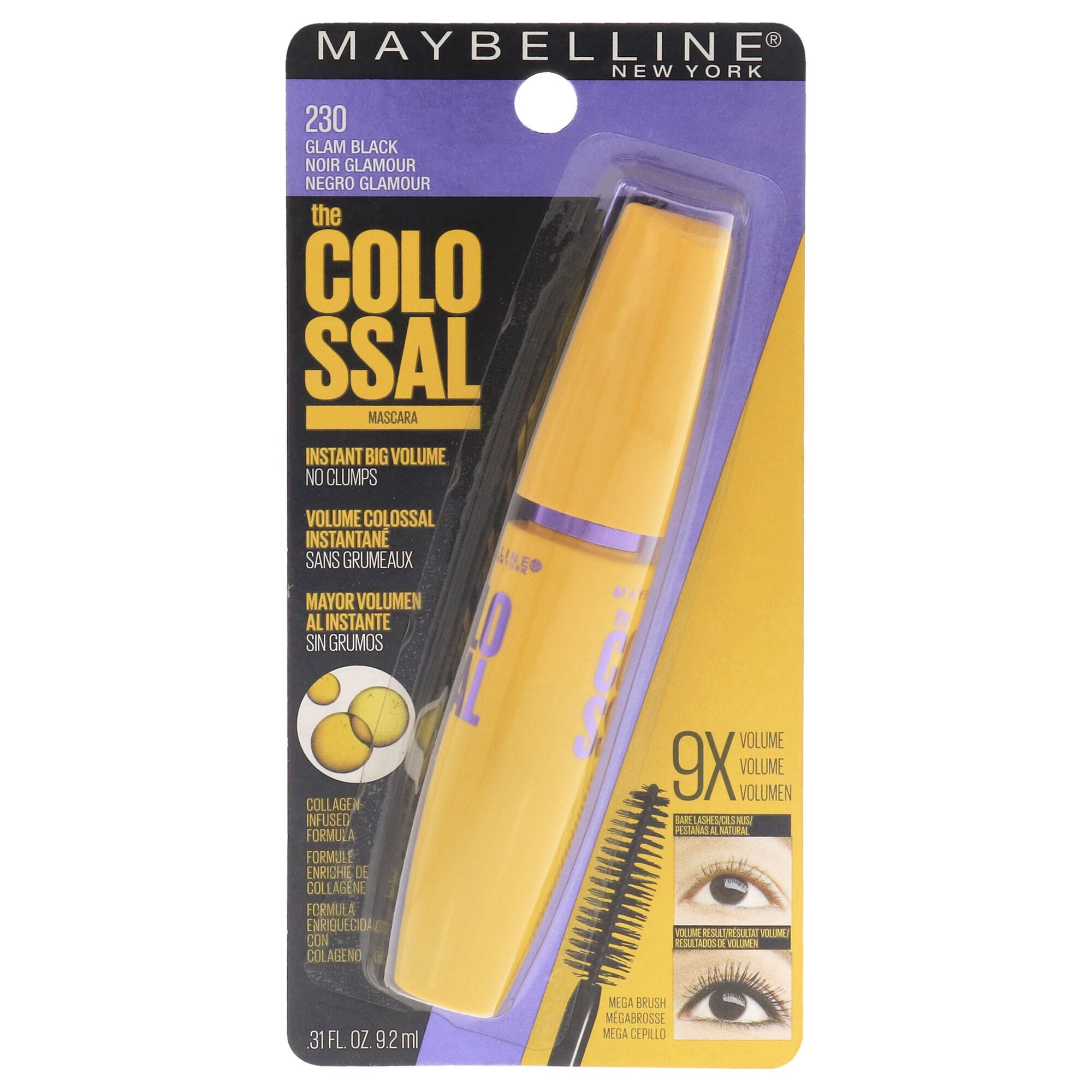 The Colossal Volum Express Mascara - 230 Glam Black by Maybelline for Women - 0.31 oz Mascara, See Description, hi-res image number 0