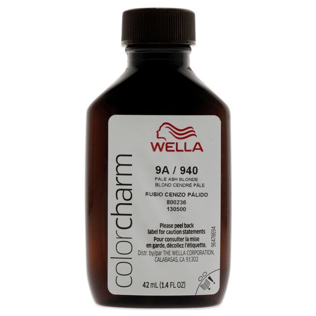 Color Charm Permanent Liquid Hair Color - 940 9A Pale Ash Blonde by Wella for Unisex - 1.42 oz Hair Color, NA, alternate image number null