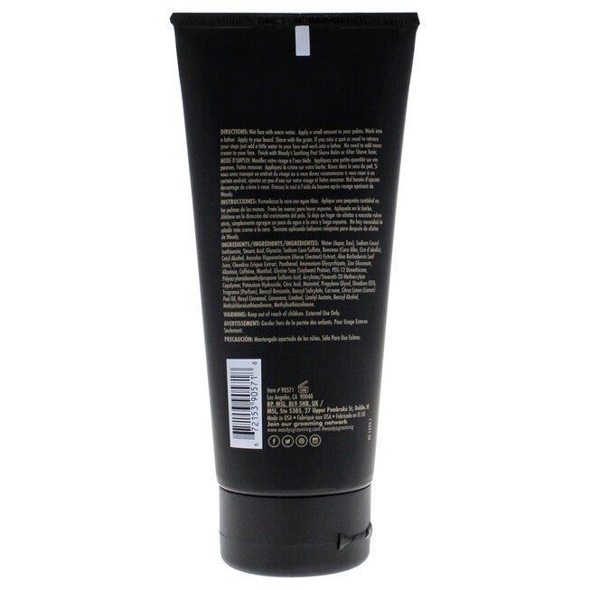 Shave Lather Cream by Woodys for Men - 6 oz Shave Cream, See Description, alternate image number null