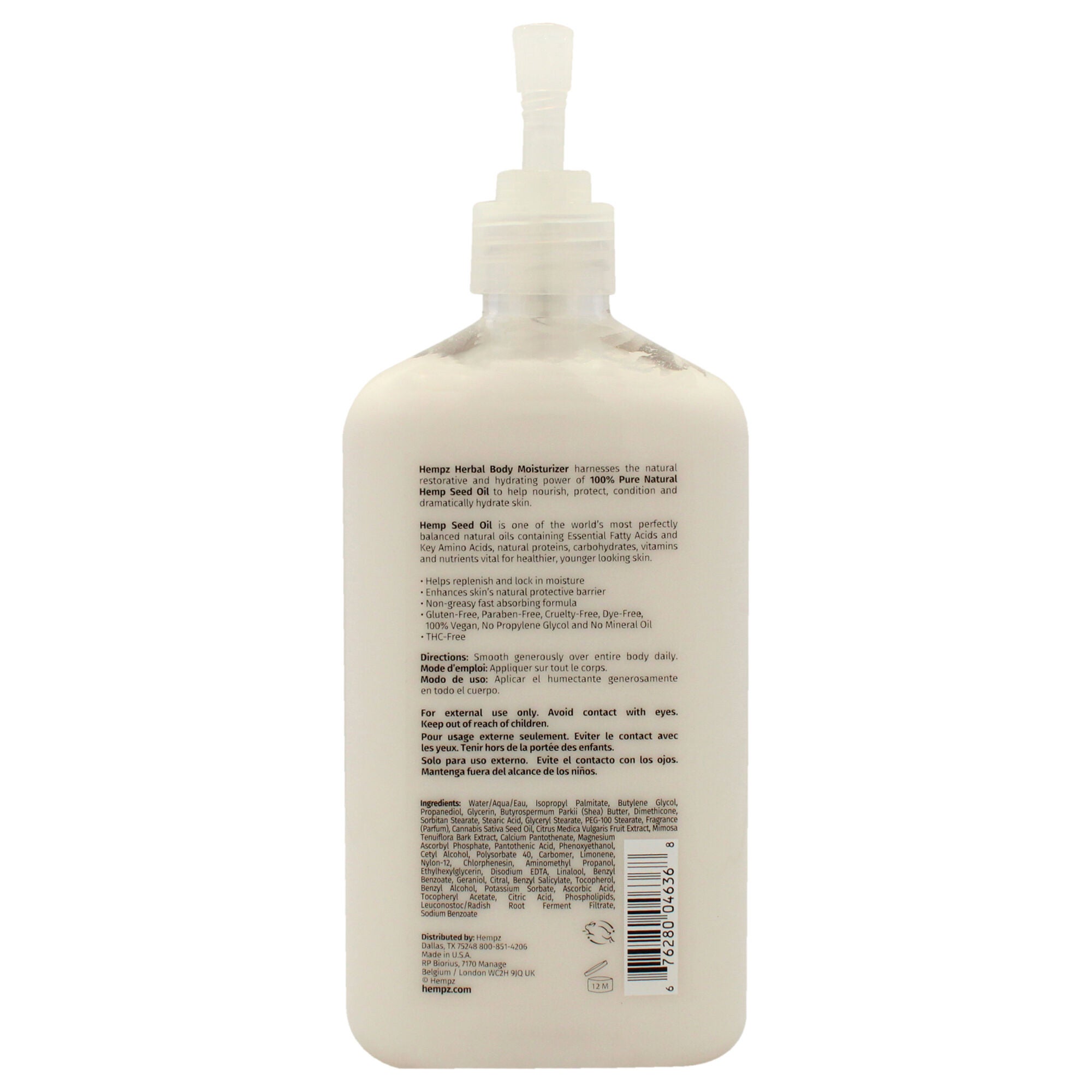 Fresh Fusions Pink Citron and Mimosa Flower Energizing Herbal Body Moisturizer by Hempz for Unisex - 17 oz Moisturizer, See Description, alternate image number 3