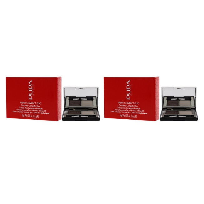 Vamp! Compact Duo Eyeshadow - 008 Cream Taupe by Pupa Milano for Women - 0.078 oz Eye Shadow - Pack of 2, NA, alternate image number null