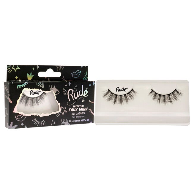 Essential Faux Mink 3D Lashes - Firecracker by Rude Cosmetics for Women - 1 Pc Pair, NA, alternate image number null