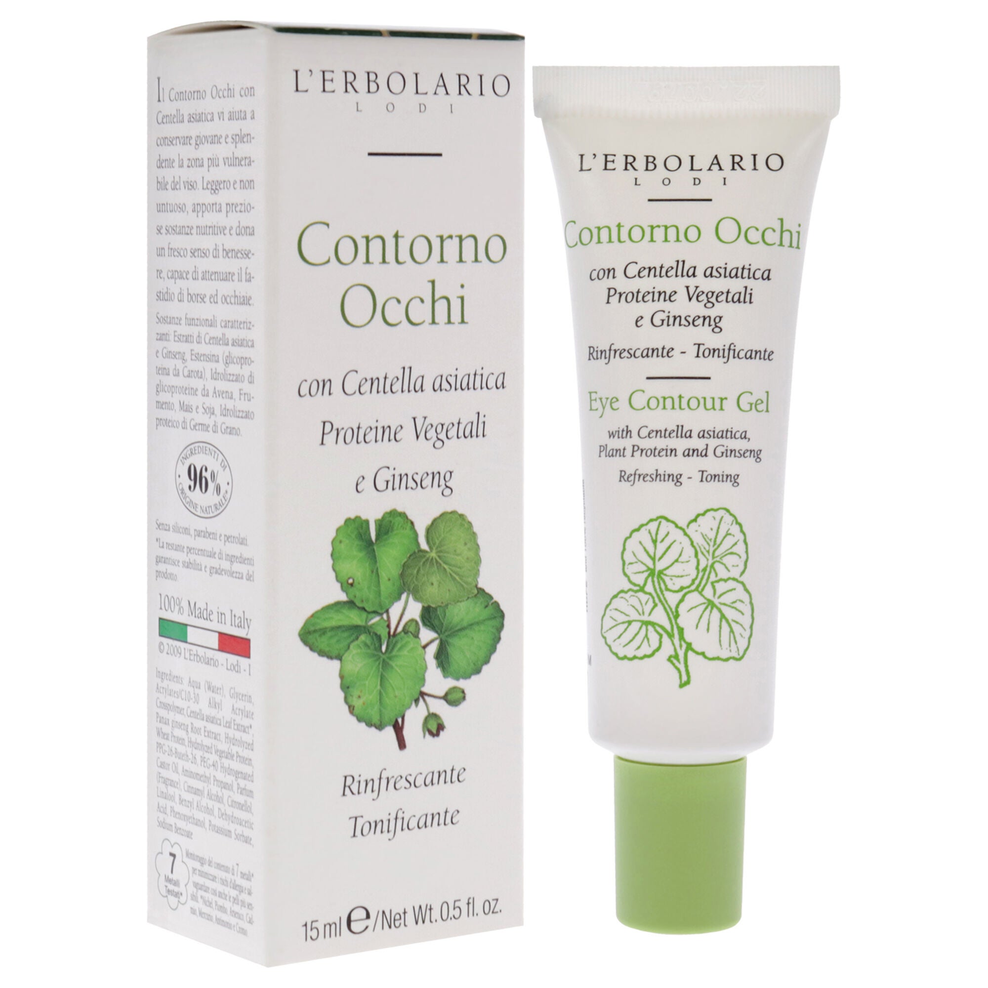 Eye Contour Gel by LErbolario for Unisex - 0.5 oz Gel, See Description, alternate image number 2