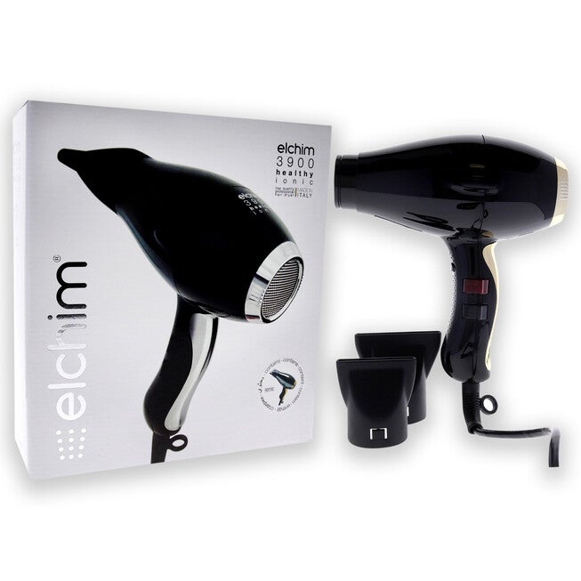 3900 Healthy Ionic Hair Dryer - Black-Gold by Elchim for Unisex - 1 Pc Hair Dryer, NA, alternate image number null