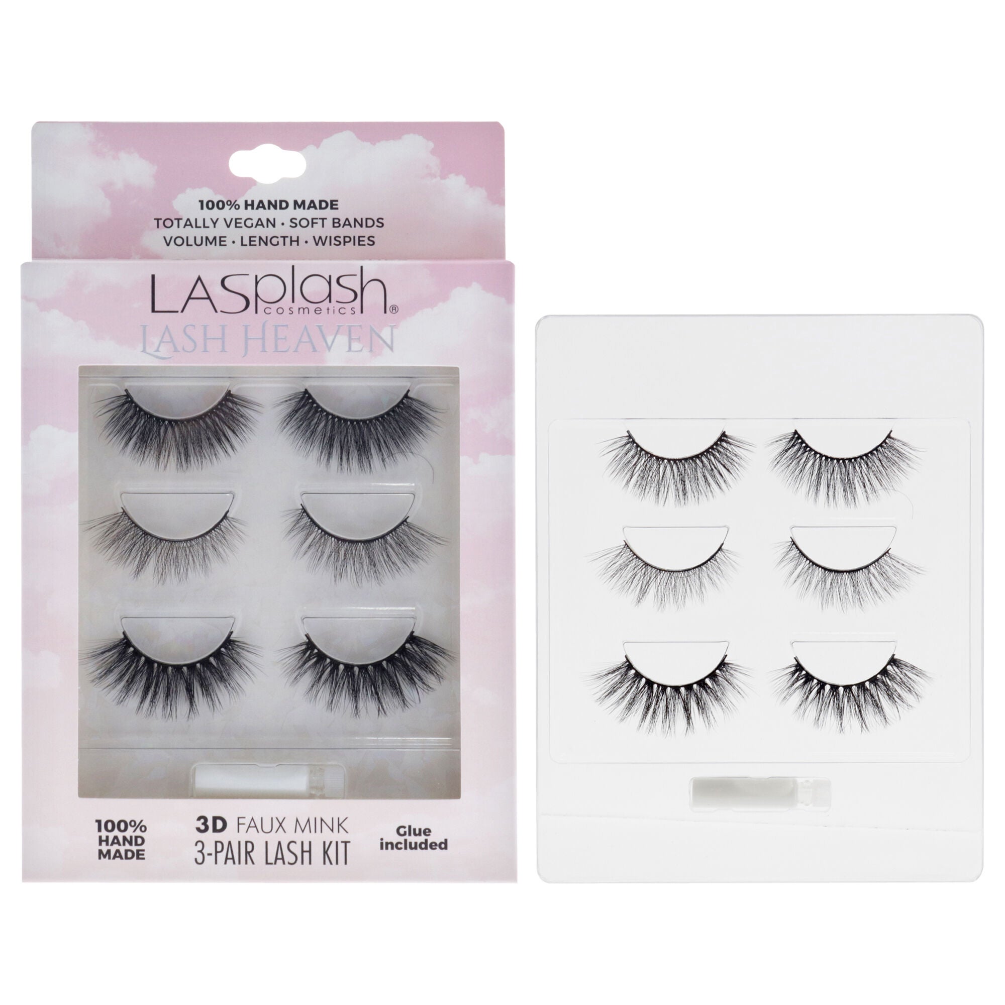 Lash Heaven Kit by LASplash for Women - 3 Pair Eyelashes, See Description, hi-res image number 0