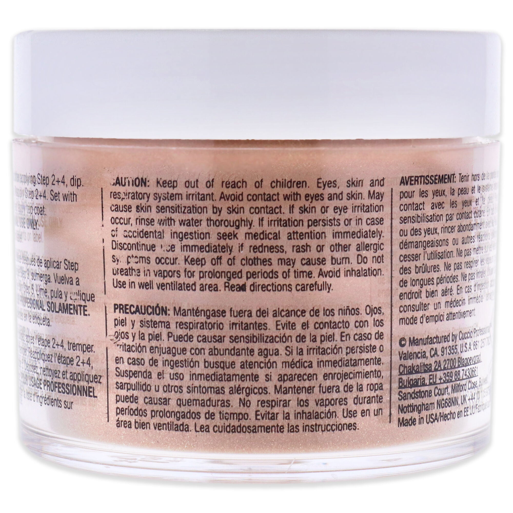 Pro Powder Polish Nail Colour Dip System - Rose Gold Slippers by Cuccio Colour for Women - 1.6 oz Nail Powder, See Description, alternate image number 1