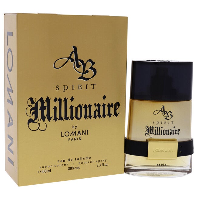 AB Spirit Millionaire by Lomani for Men - 3.3 oz EDT Spray, , alternate image number null