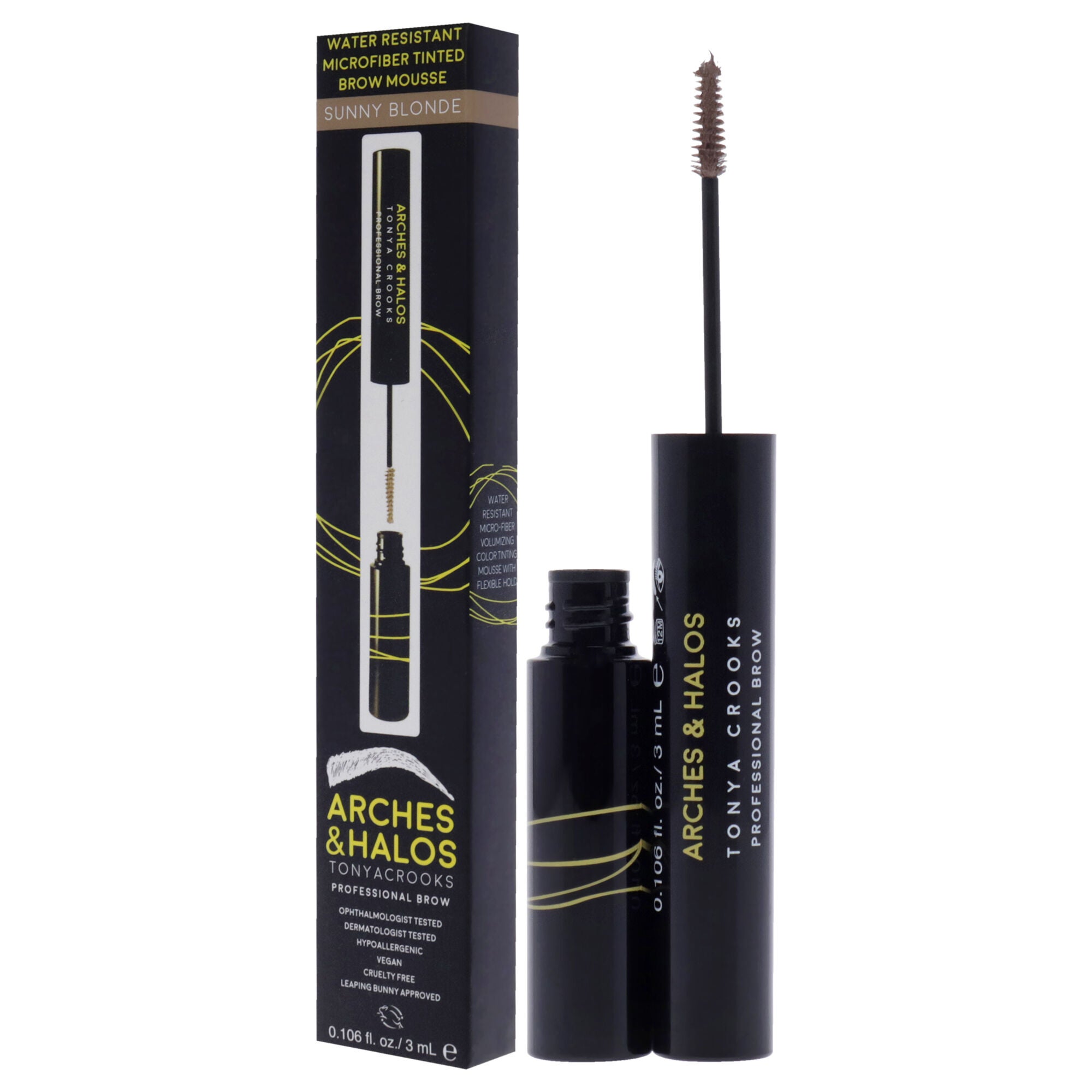 Microfiber Tinted Brow Mousse - Sunny Blonde by Arches and Halos for Women - 0.106 oz Mousse, See Description, alternate image number 3