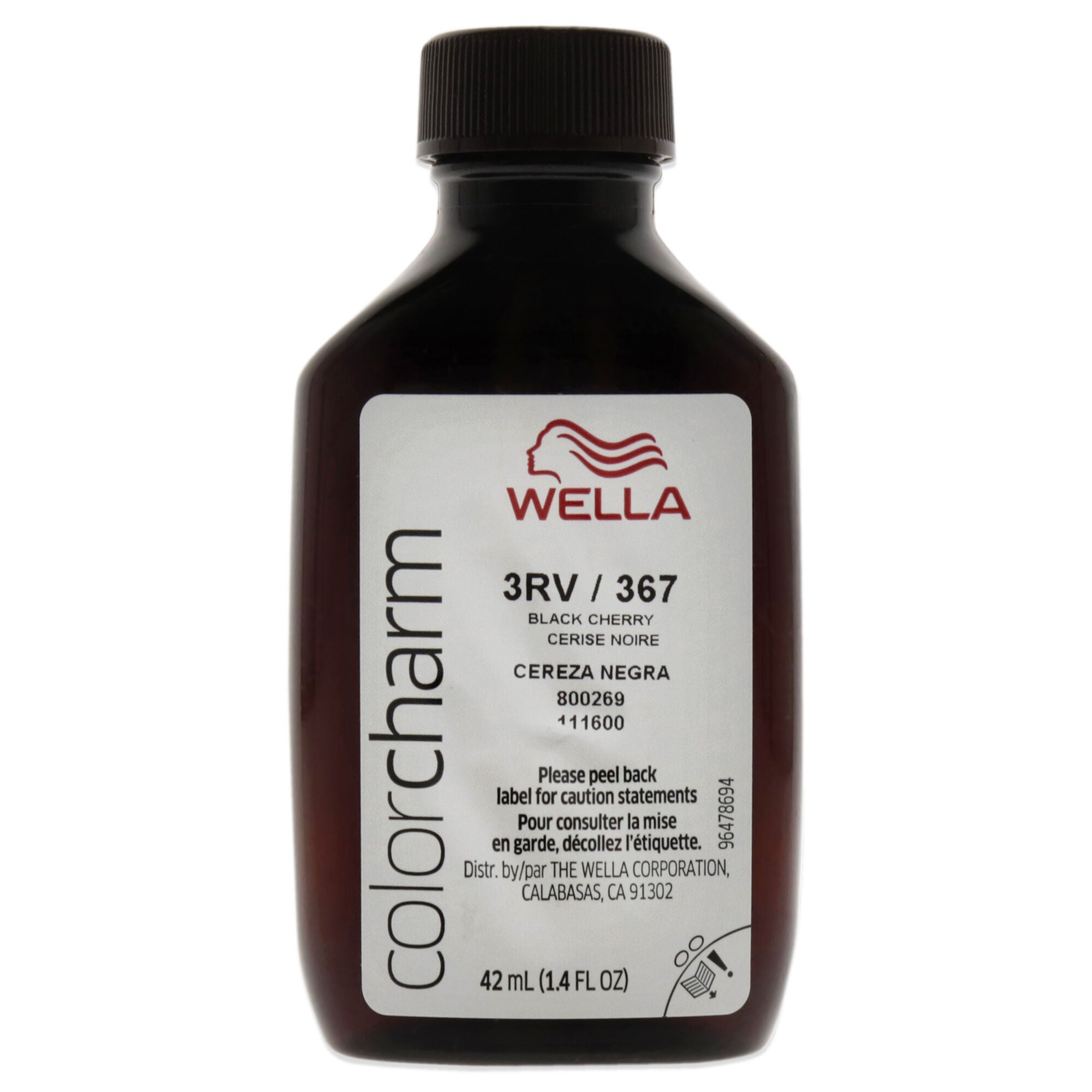 Color Charm Permanent Liquid Hair Color - 367 3RV Black Cherry by Wella for Unisex - 1.42 oz Hair Color, See Description, alternate image number 4