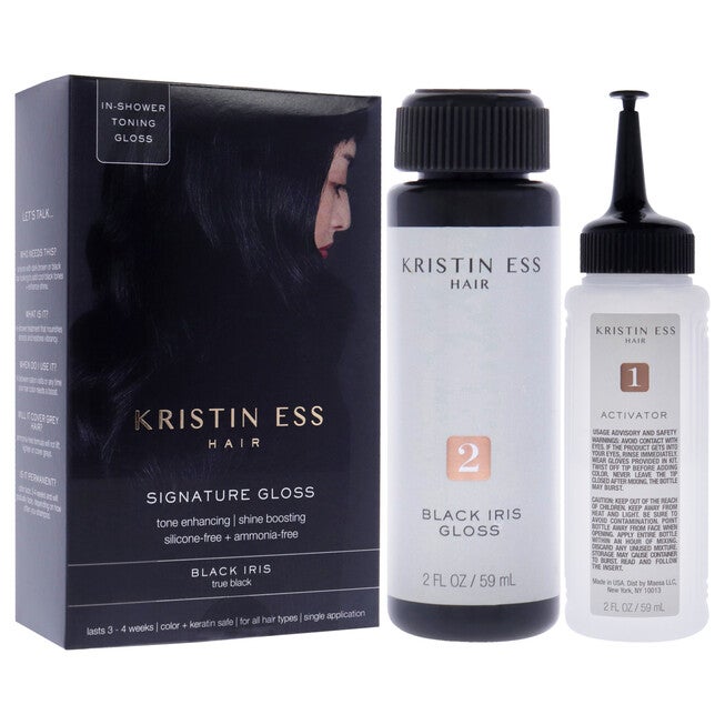 Signature Hair Gloss - Black Iris by Kristin Ess for Unisex - 1 Application Hair Color, , alternate image number null