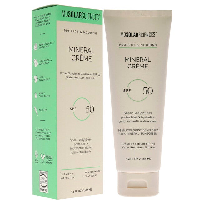 Mineral Creme SPF 50 by MDSolarSciences for Unisex - 3.4 oz Sunscreen, NA, alternate image number null