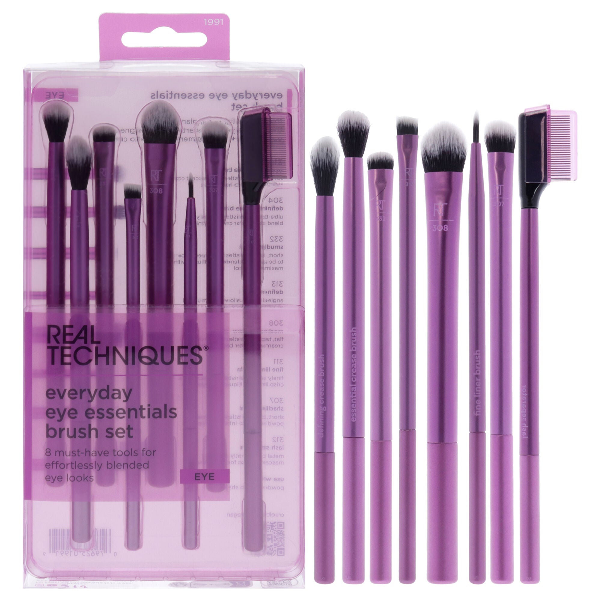 Everyday Eye Essentials Brush Set by Real Techniques for Women - 8 Pc, See Description, hi-res image number 0