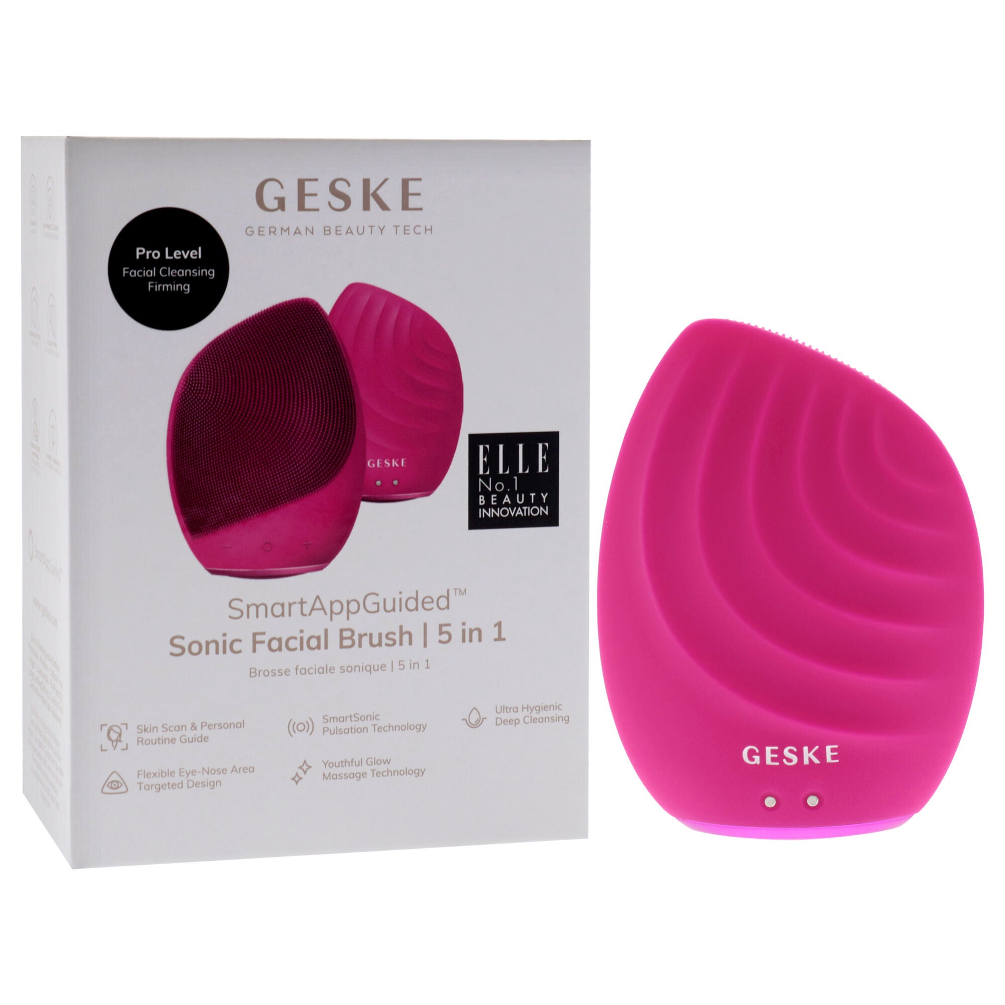 Sonic Facial Brush 5 in 1 - Magenta by Geske for Women - 1 Pc Brush, , alternate image number 6