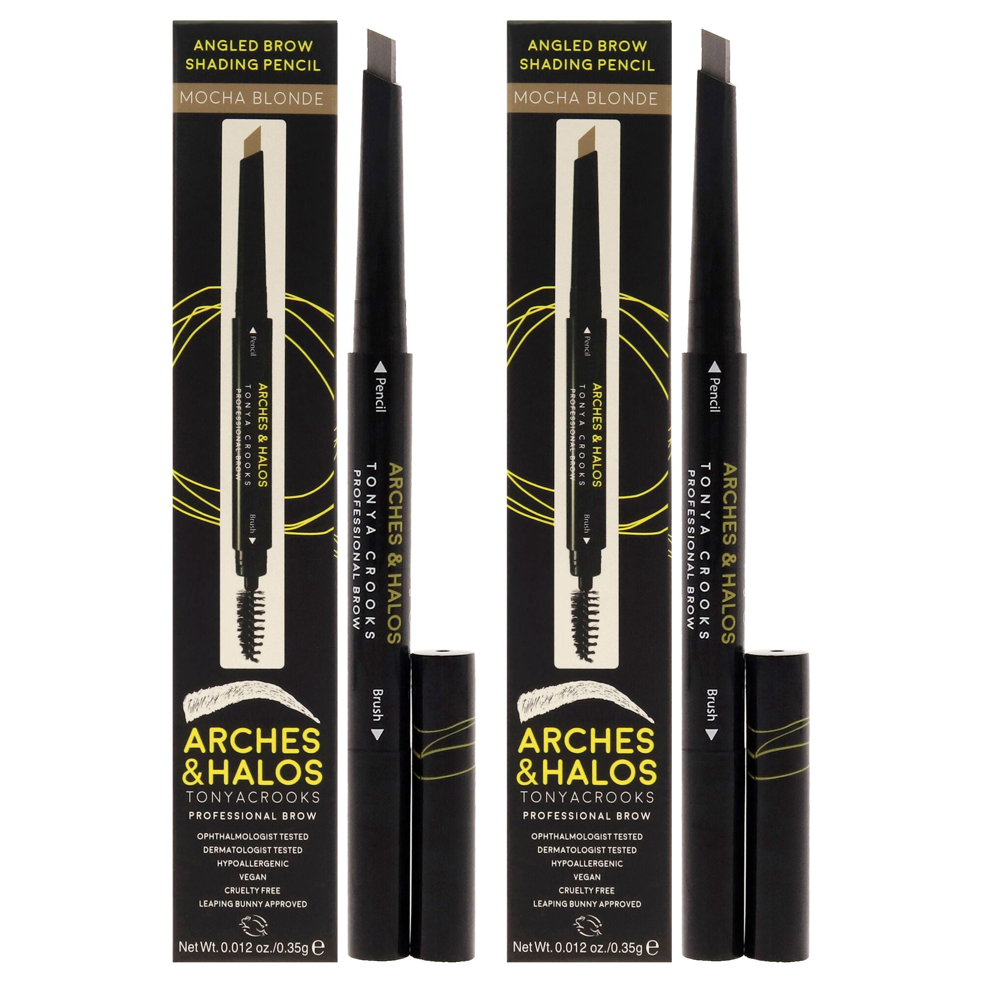 Angled Brow Shading Pencil - Mocha Blonde by Arches and Halos for Women - 0.012 oz Eyebrow Pencil - Pack of 2, See Description, hi-res image number 0