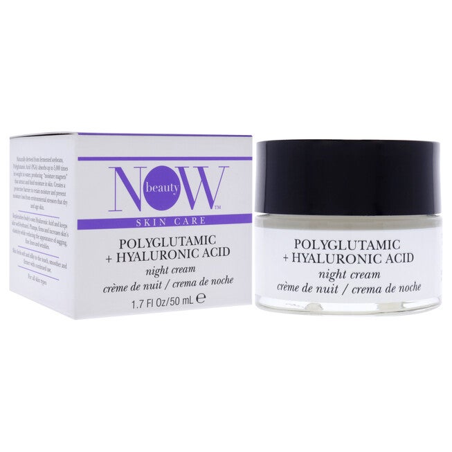Polyglutamic Plus Hyaluronic Acid Night Cream by NOW Beauty for Unisex - 1.7 oz Cream, See Description, alternate image number null