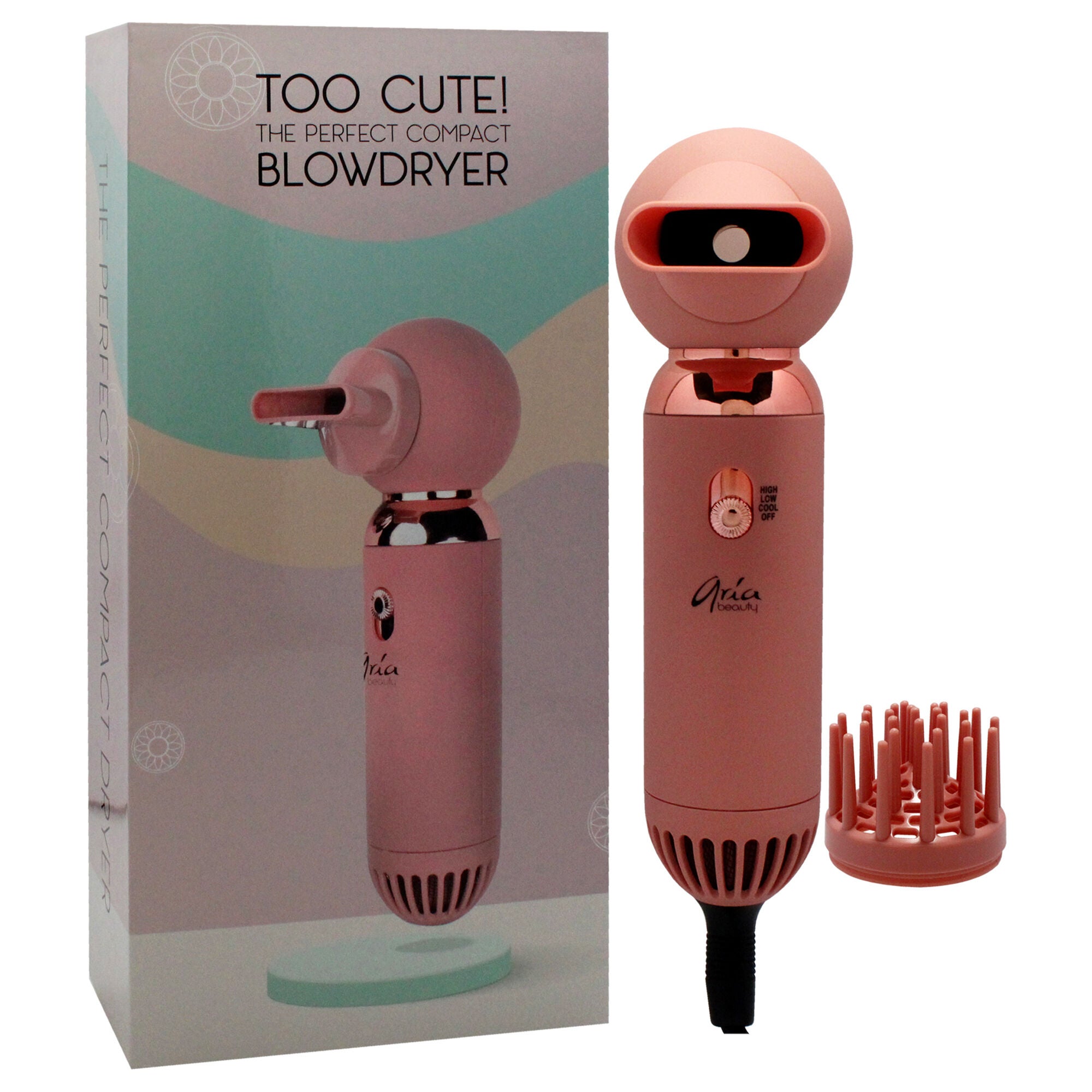 Too Cute Compact Blowdryer - Rose Gold by Aria Beauty for Women - 1 Pc Hair Dryer, See Description, alternate image number 2