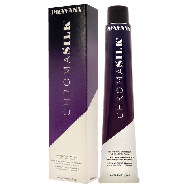 ChromaSilk Creme Hair Color - 5.37 Ligh Golden Violet Brown by Pravana for Unisex - 3 oz Hair Color, , alternate image number null