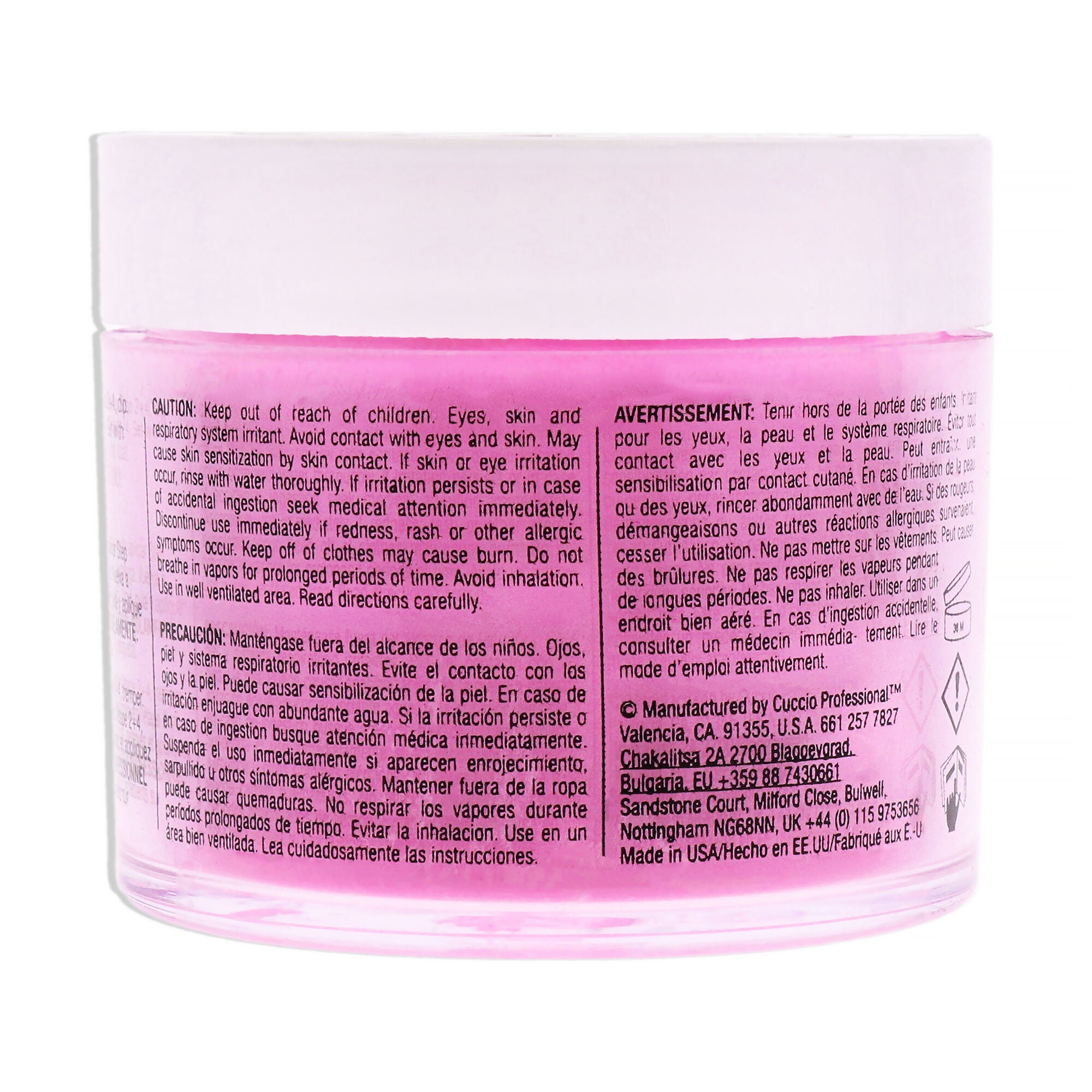 Pro Powder Polish Nail Colour Dip System - Neon Pink by Cuccio Colour for Women - 1.6 oz Nail Powder, See Description, alternate image number 2