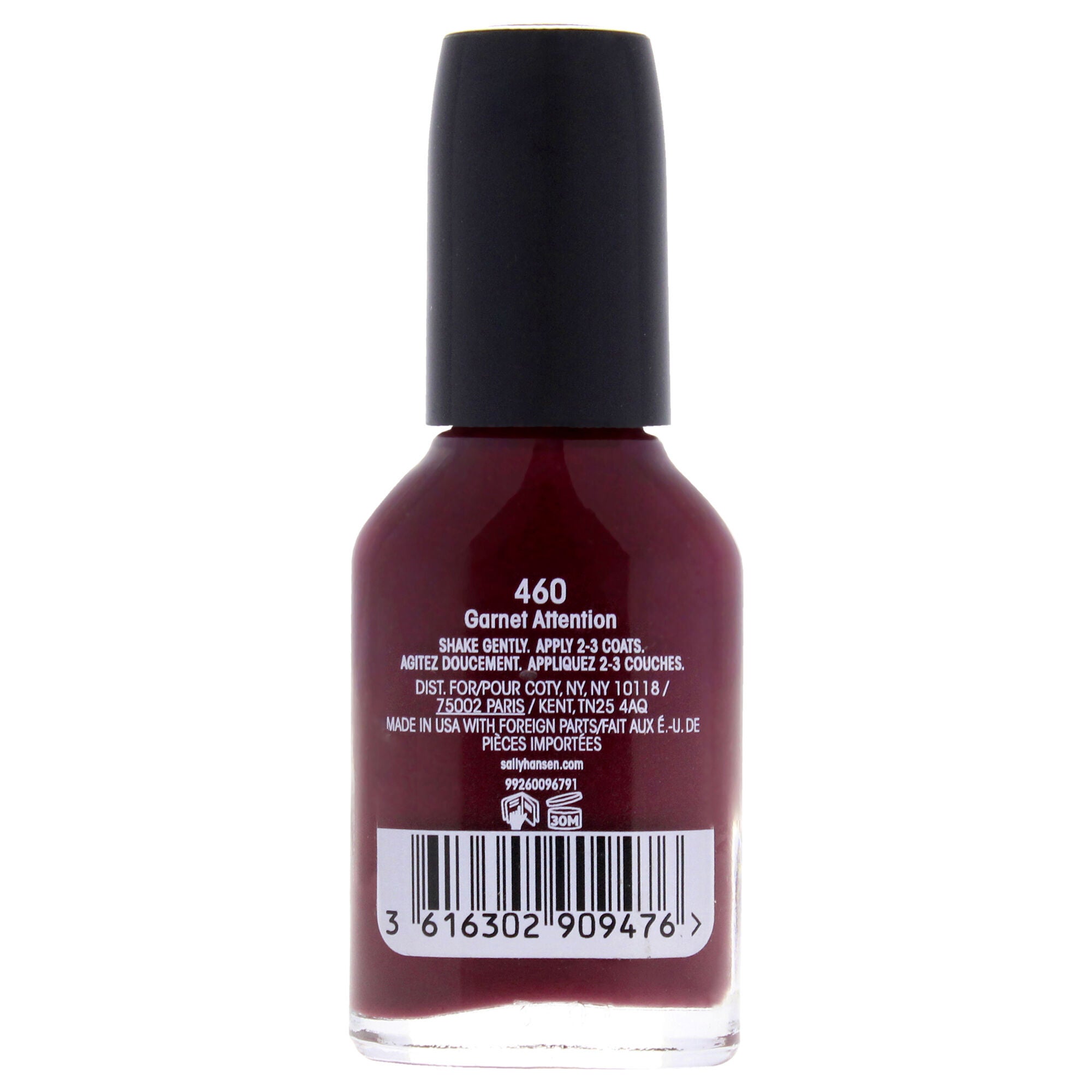 Hard As Nails - 460 Garnet Attention by Sally Hansen for Women - 0.45 oz Nail Polish, See Description, hi-res image number 0