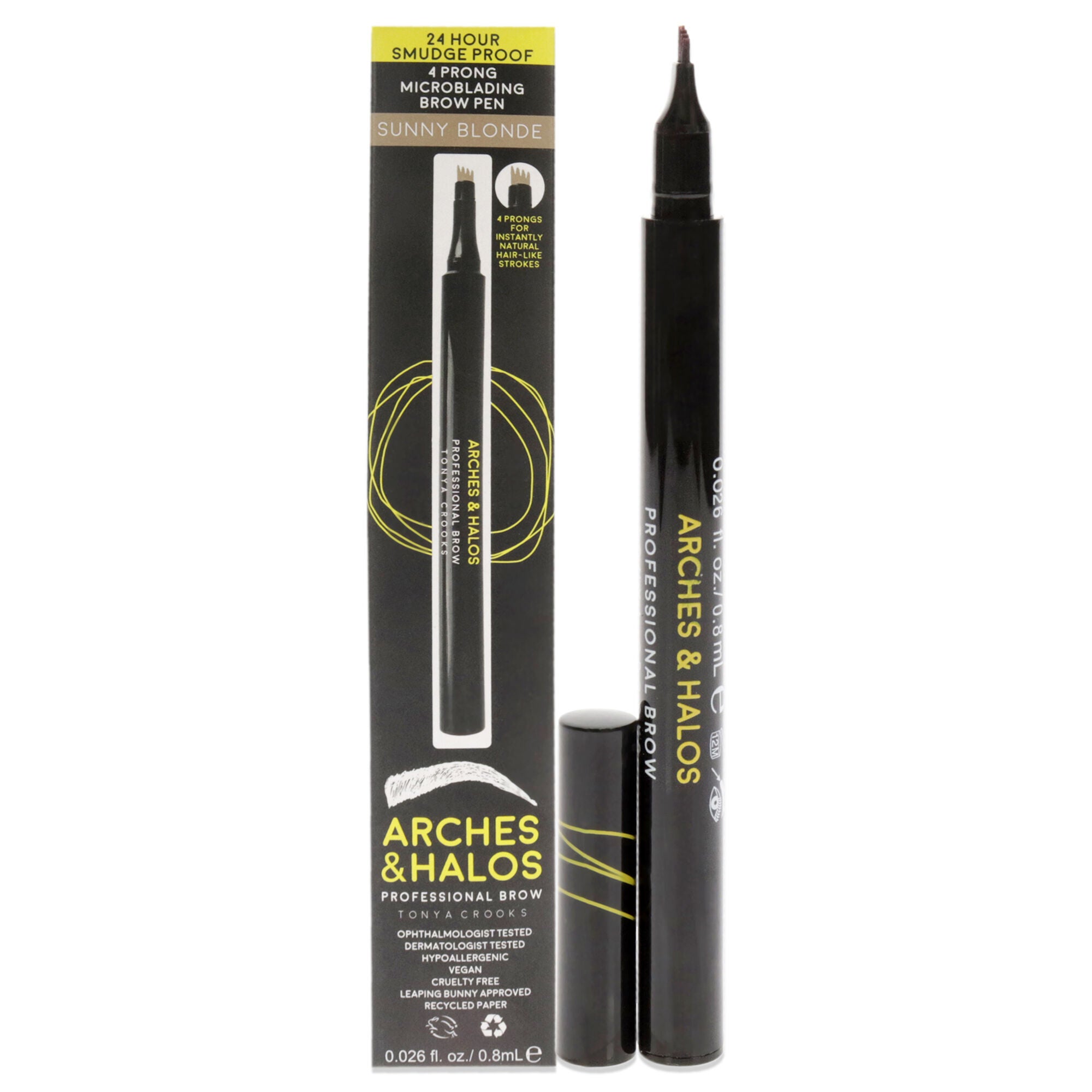 Microblading Brow Shaping Pen - Sunny Blonde by Arches and Halos for Women - 0.026 oz Eyebrow Pen, See Description, hi-res image number 0