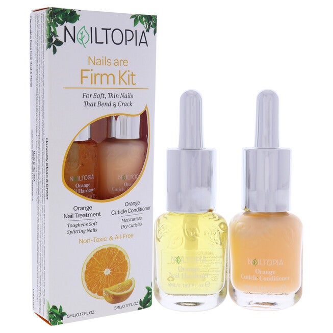 Nails are Firm Kit by Nailtopia for Women - 2 Pc Kit 0.17oz Orange Nail Treatment, 0.17oz Orange Cuticle Conditioner, , alternate image number null