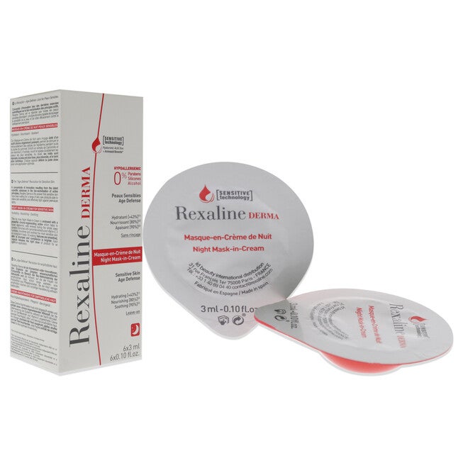 Derma Night Mask-in-Cream by Rexaline for Unisex - 6 x 0.10 oz Cream, , alternate image number null