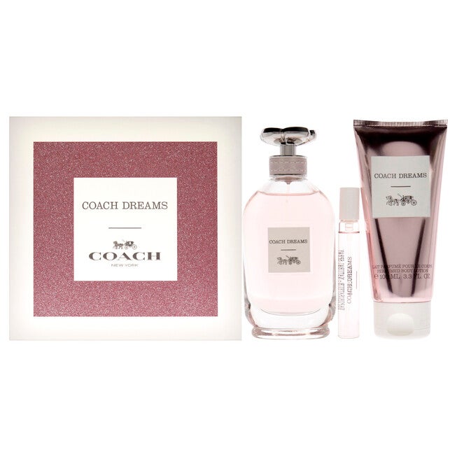 Coach Dreams by Coach for Women - 3 Pc Gift Set 3oz EDP Spray, 0.25 EDP Travel Spray, 3.3oz Perfumed Body Lotion, NA, hi-res image number null