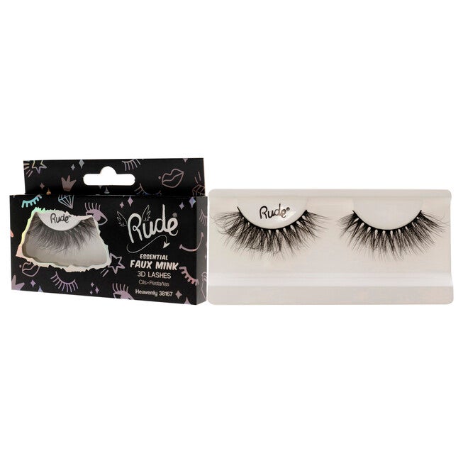 Essential Faux Mink 3D Lashes - Heavenly by Rude Cosmetics for Women - 1 Pc Pair, NA, alternate image number null