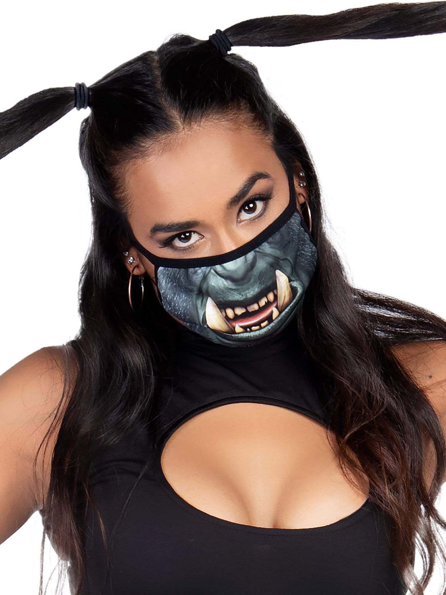 Monster Face Mask, Black / black, hi-res image number 0