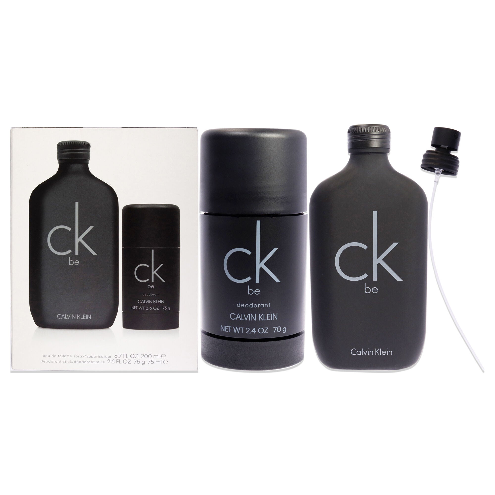 CK Be by Calvin Klein for Unisex - 2 Pc Gift Set 6.7oz EDT Spray, 2.6oz Deodorant Stick, See Description, hi-res image number 0