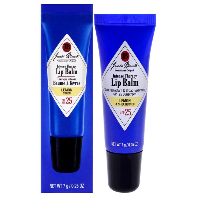 Intense Therapy Lip Balm SPF 25 - Lemon and Shea Butter by Jack Black for Men - 0.25 oz Lip Blam, NA, hi-res image number null