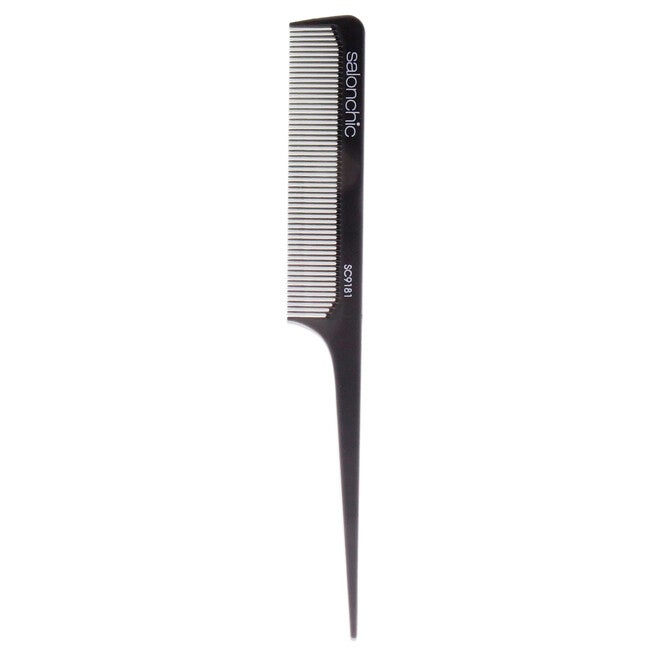 Rat Tail Carbon Comb High Heat Resistant 8.5 - Medium Teeth by SalonChic for Unisex - 1 Pc Comb, See Description, alternate image number 2